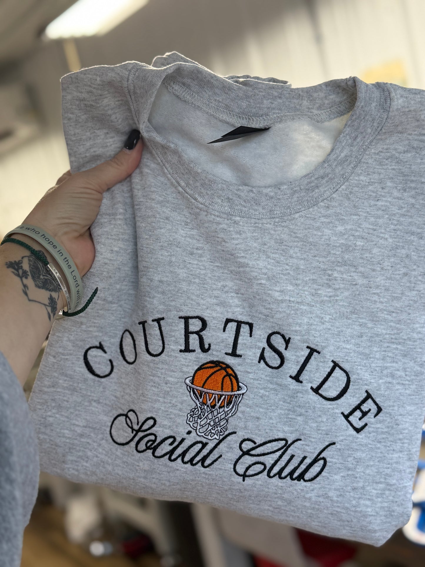Courtside Social Club- embroidered sweatshirt