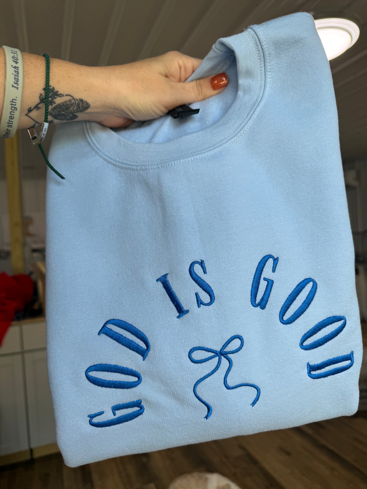 God is Good- embroidered sweatshirt