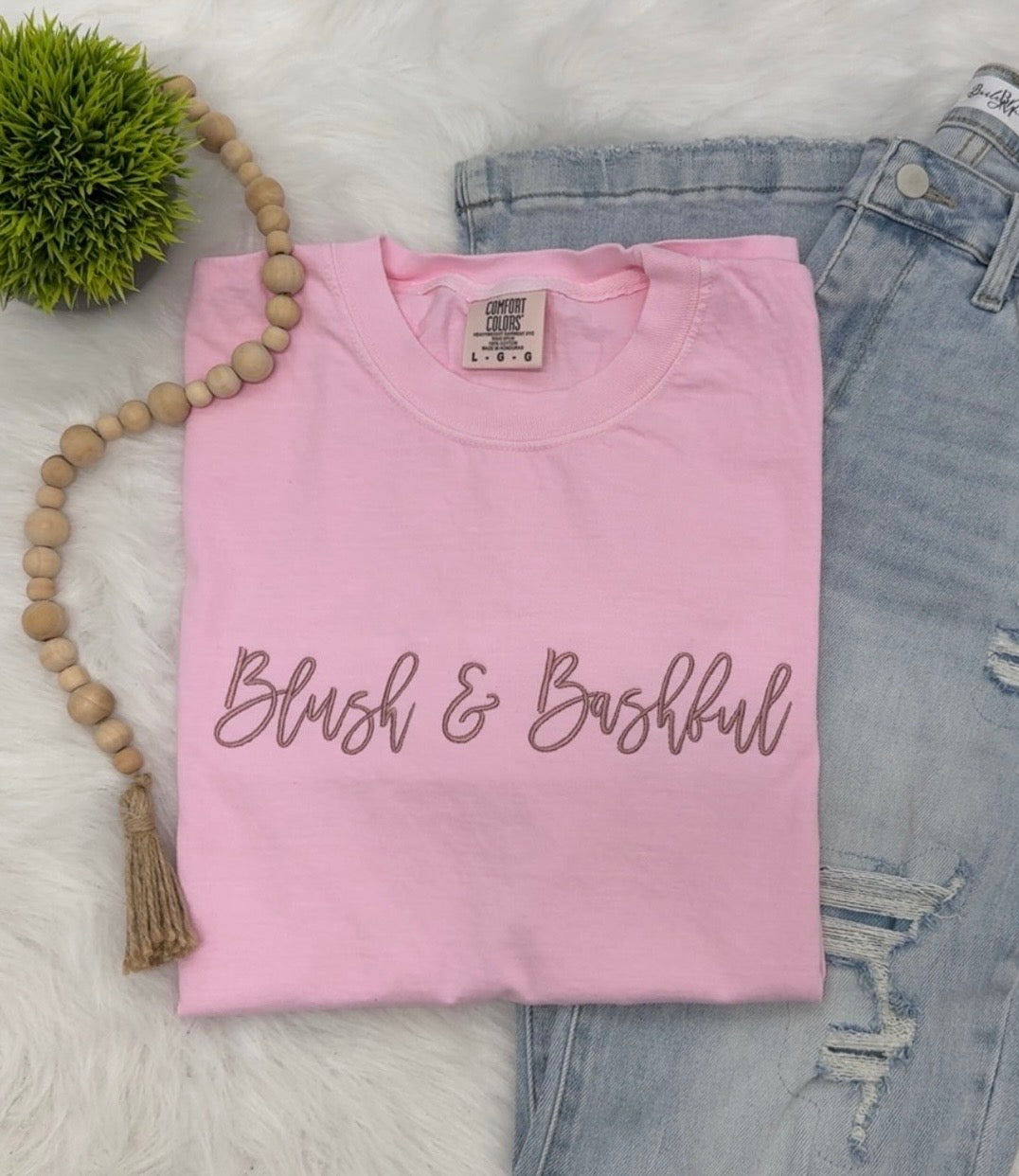 Blush & Bashful - EMBROIDERED Tshirt