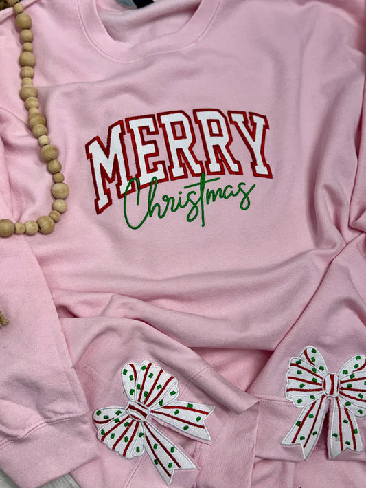 Merry Christmas Debbie Cake Side Bows